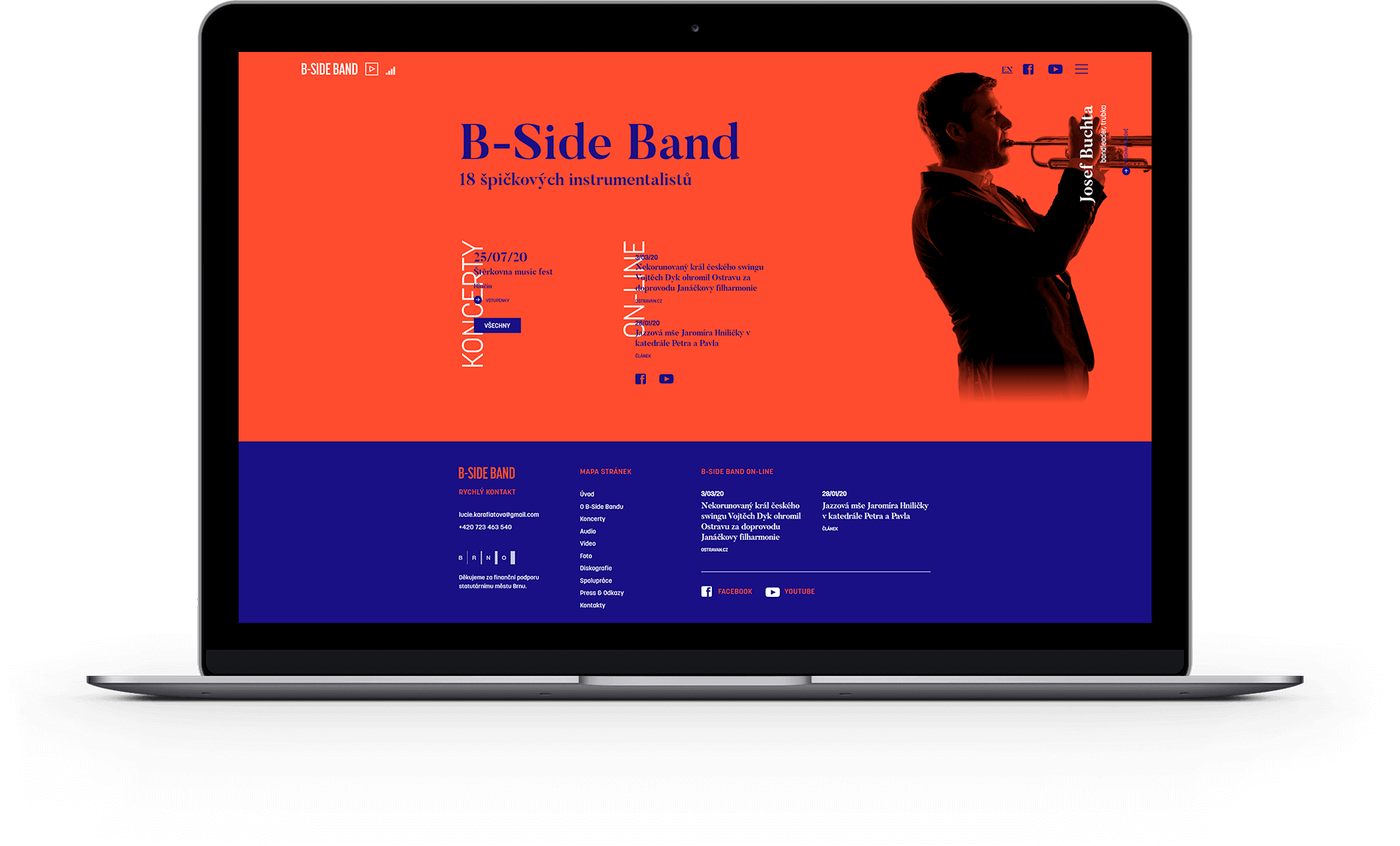 Webové stránky B-Side Band
