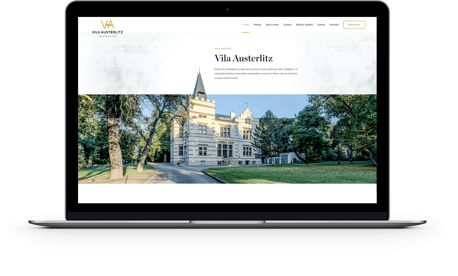Webové stránky Vila Austerlitz