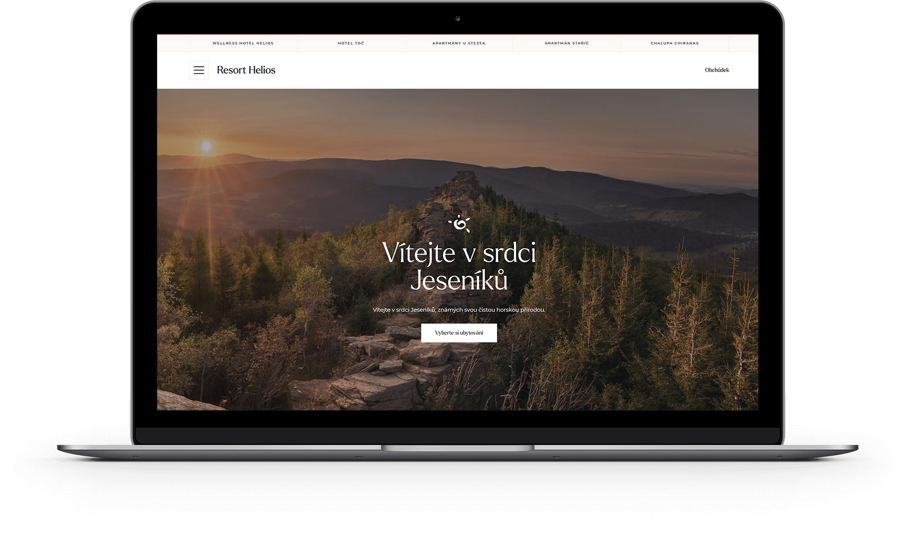 Webové stránky Resort Helios